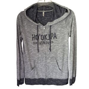 Tech Styles HO'OKIPA Surf Co. Lightweight Zip Front Pocket Hoodie Small #Y